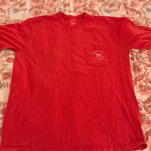 Over under red short sleeve T-shirt